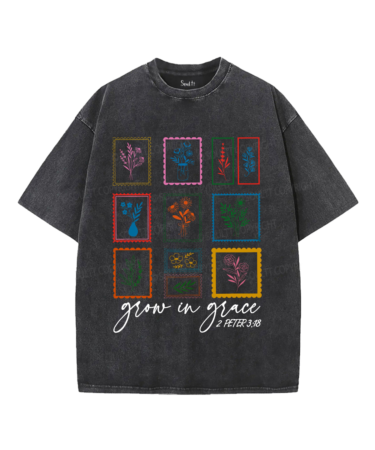 Grow Grace Washed Christian Style004 T-Shirts, Hoodie, Sweatshirt