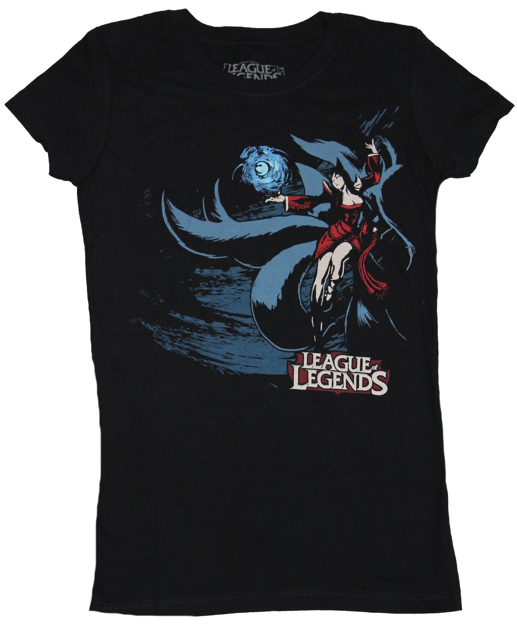 League of Legends Girls Juniors T-Shirt - Ahri Original Splash Art Image Hoodie, Sweatshirt | CiraTrend.com