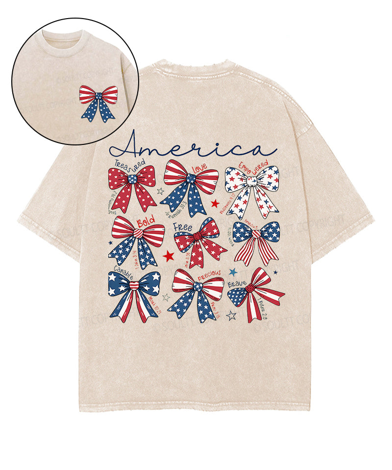 America Double Sided Unisex Washed Christian T-shirt Hoodie, Sweatshirt | CiraTrend.com (Image 1)