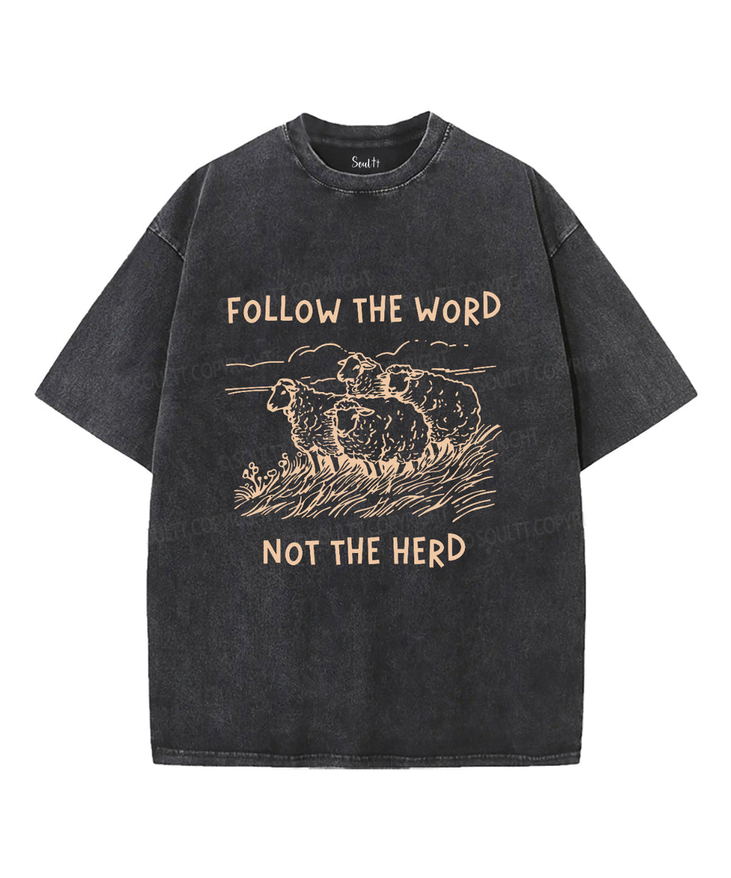 Follow the Word Unisex Washed Christian T-shirt Style001 Hoodie, Sweatshirt | CiraTrend.com (Image 2)