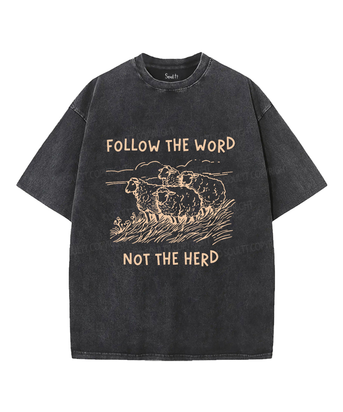 Follow the Word Unisex Washed Christian T-shirt Style001 Hoodie, Sweatshirt | CiraTrend.com (Image 2)