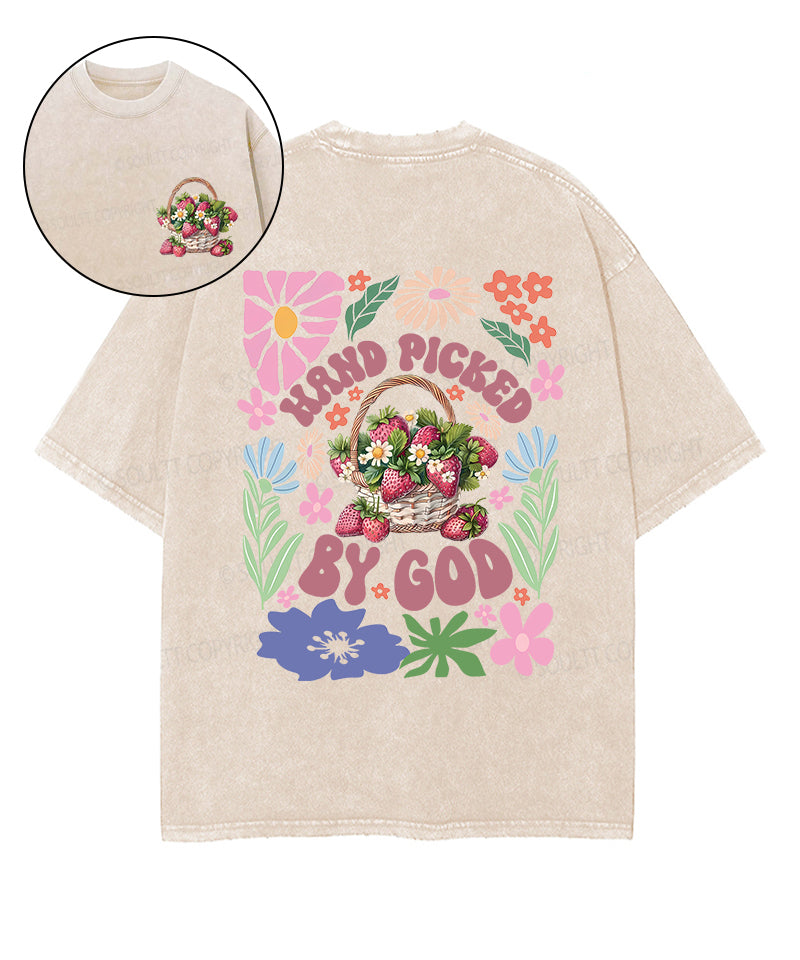 Hand Picked By God Double Sided Unisex Washed Christian T-shirt Hoodie, Sweatshirt | CiraTrend.com (Image 1)