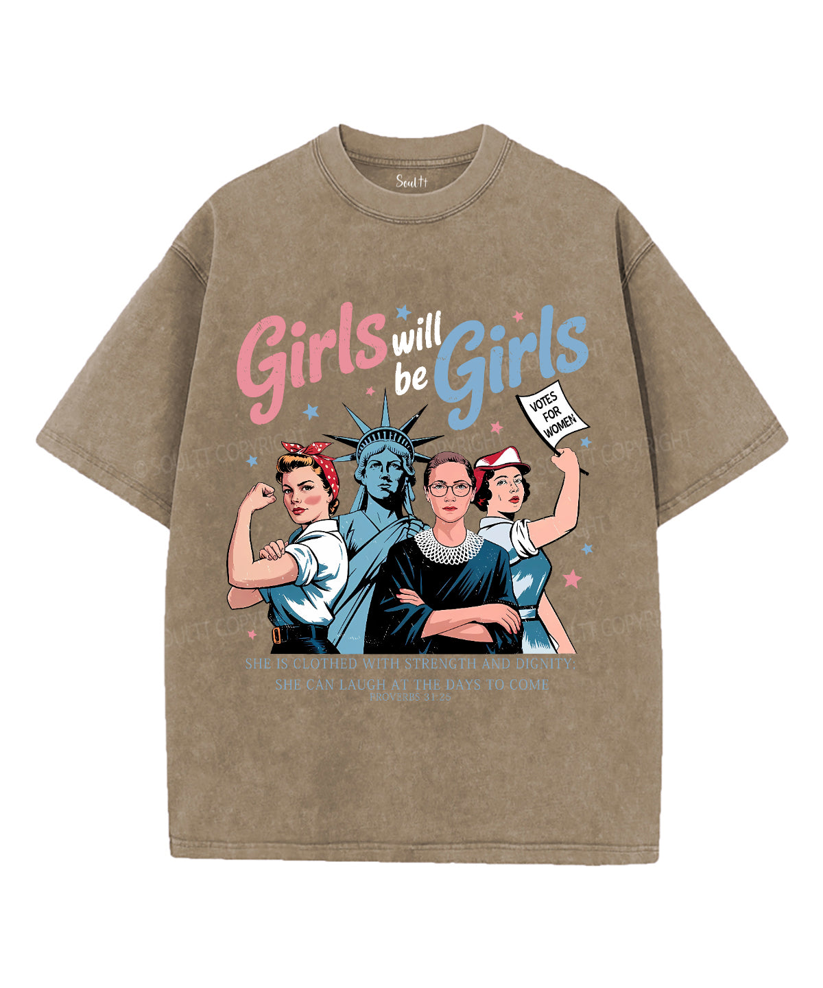 Girls Will Be Girls Unisex Washed Christian T-shirt Hoodie, Sweatshirt | CiraTrend.com (Image 5)