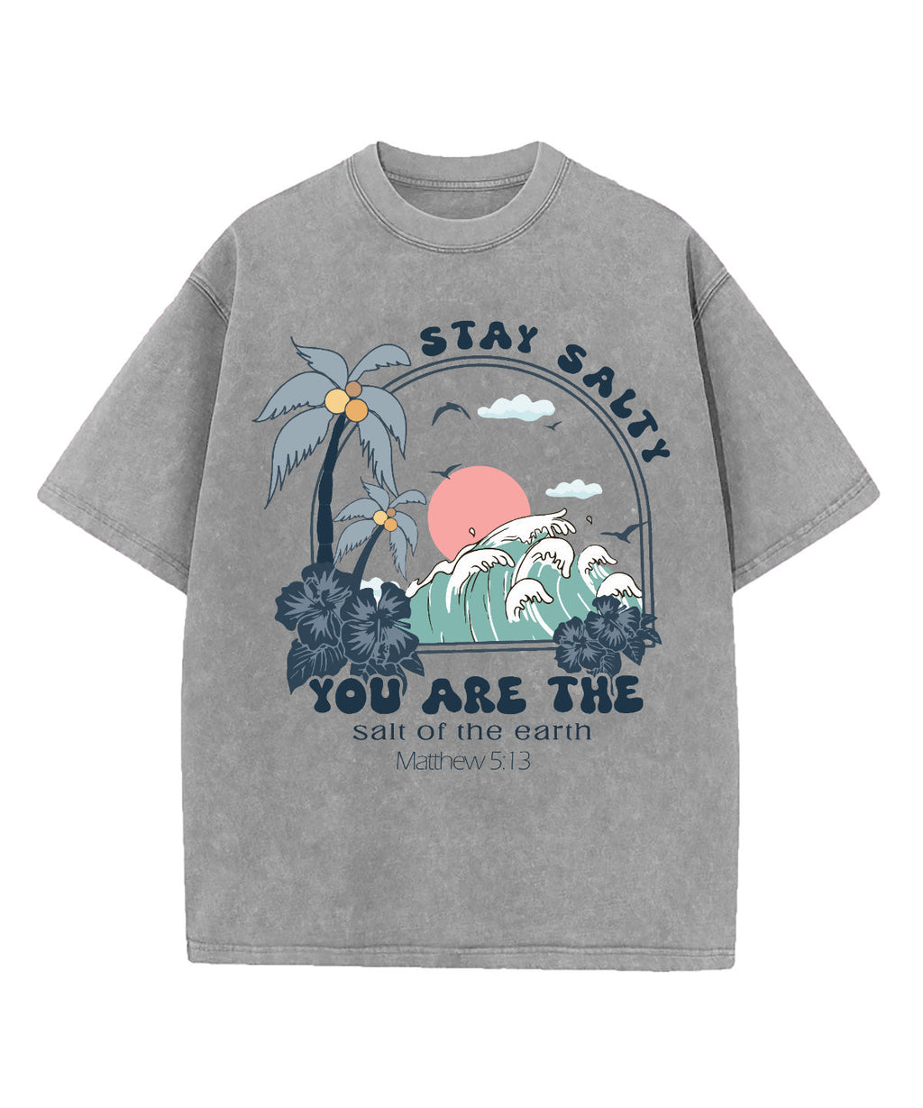 Stay Salty Washed Christian T-shirt Hoodie, Sweatshirt | CiraTrend.com (Image 5)