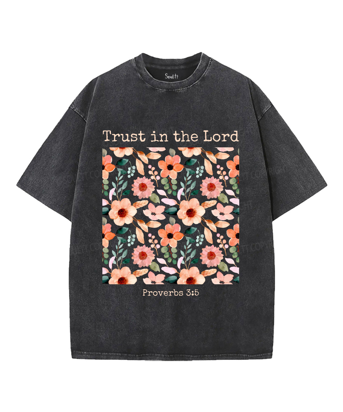 Trust In The Lord Unisex Washed Christian T-shirt Style003 Hoodie, Sweatshirt | CiraTrend.com (Image 1)