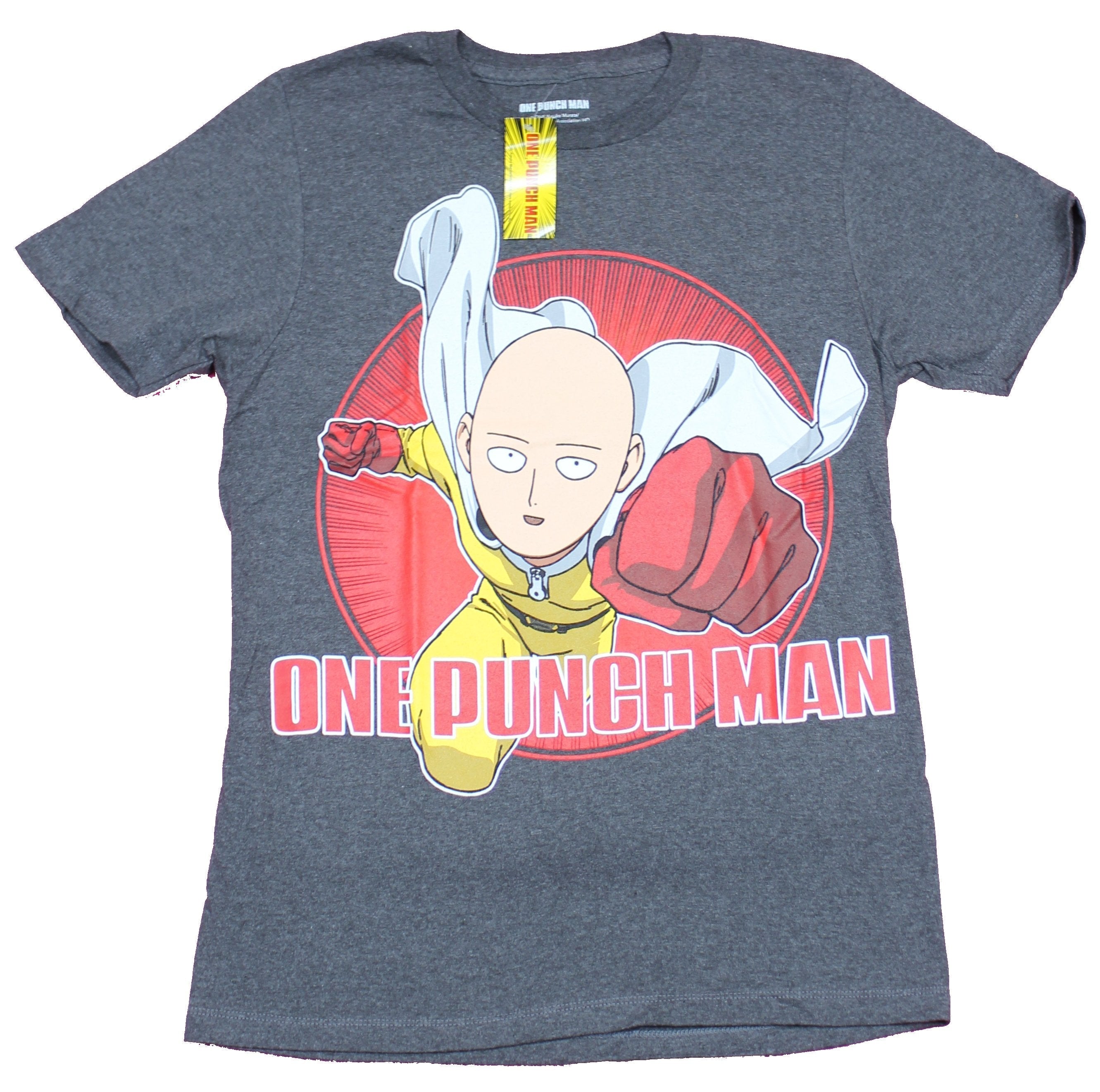 One Punch Man Mens T-Shirt - Saitama Flying Punch Circle Over Logo Hoodie, Sweatshirt | CiraTrend.com