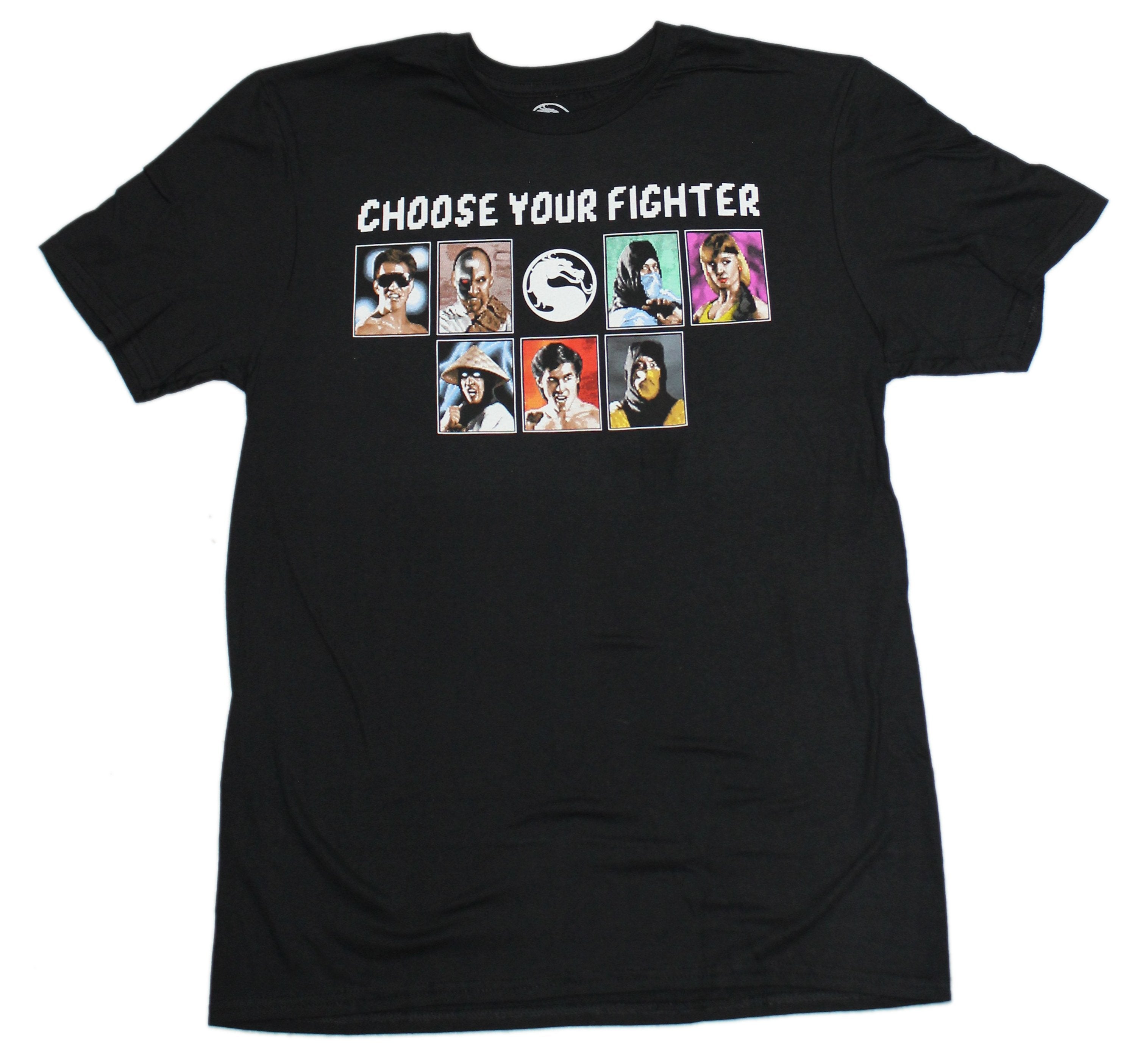 Mortal Kombat Mens T-Shirt - Choose Your Fight Pixeled Fighters Hoodie, Sweatshirt | CiraTrend.com