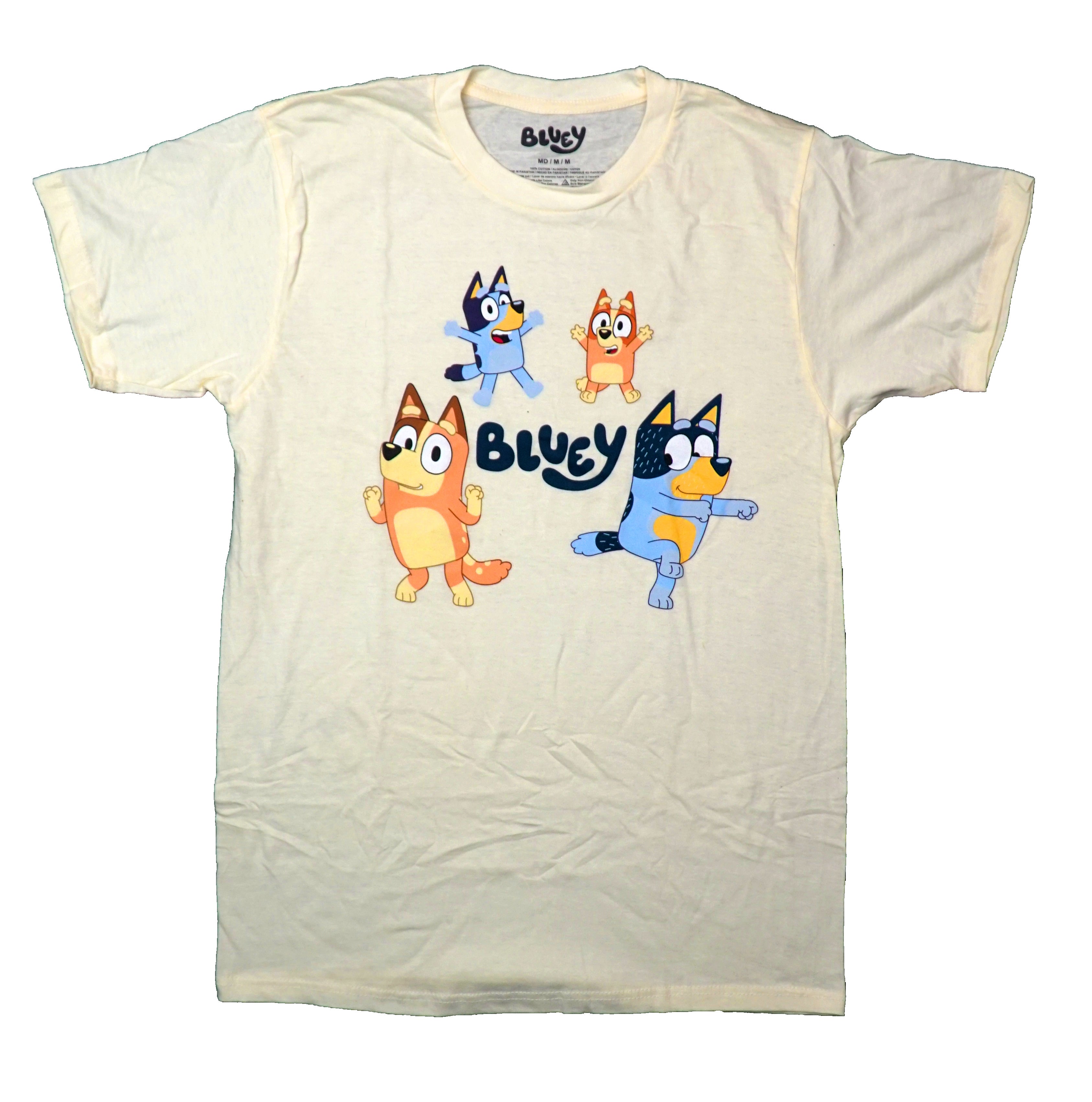 Bluey Mens T-Shirt - Bandit Bingo Bluey Chilli Around Logo Hoodie, Sweatshirt | CiraTrend.com