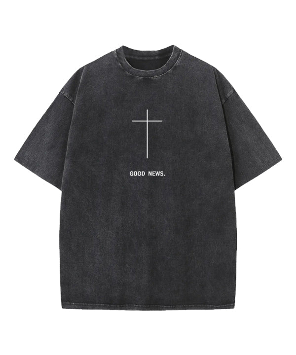 Good News Washed Christian T-shirt Hoodie, Sweatshirt | CiraTrend.com (Image 5)
