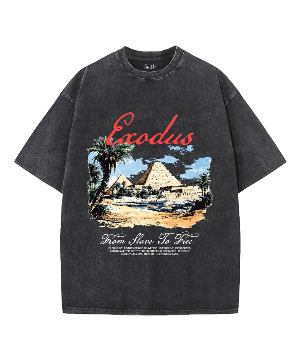 Exodus Unisex Washed Christian T-shirt Hoodie, Sweatshirt | CiraTrend.com (Image 1)