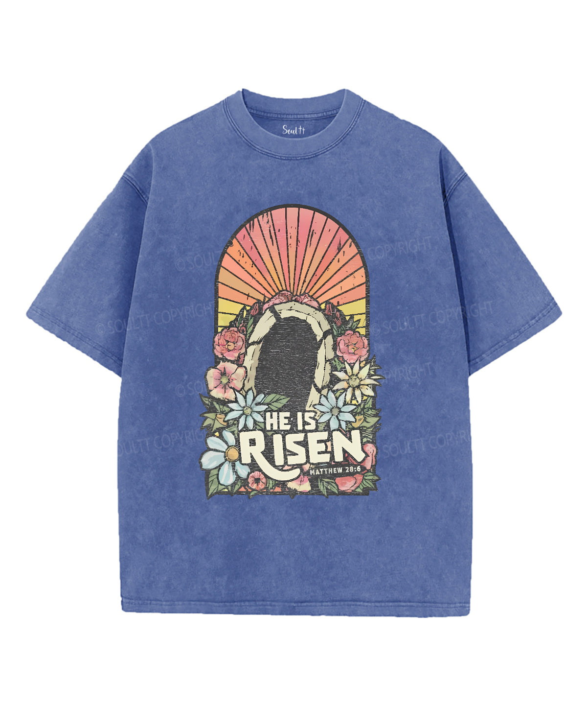 He Is Risen Unisex Washed Christian T-shirt Style004 Hoodie, Sweatshirt | CiraTrend.com (Image 3)