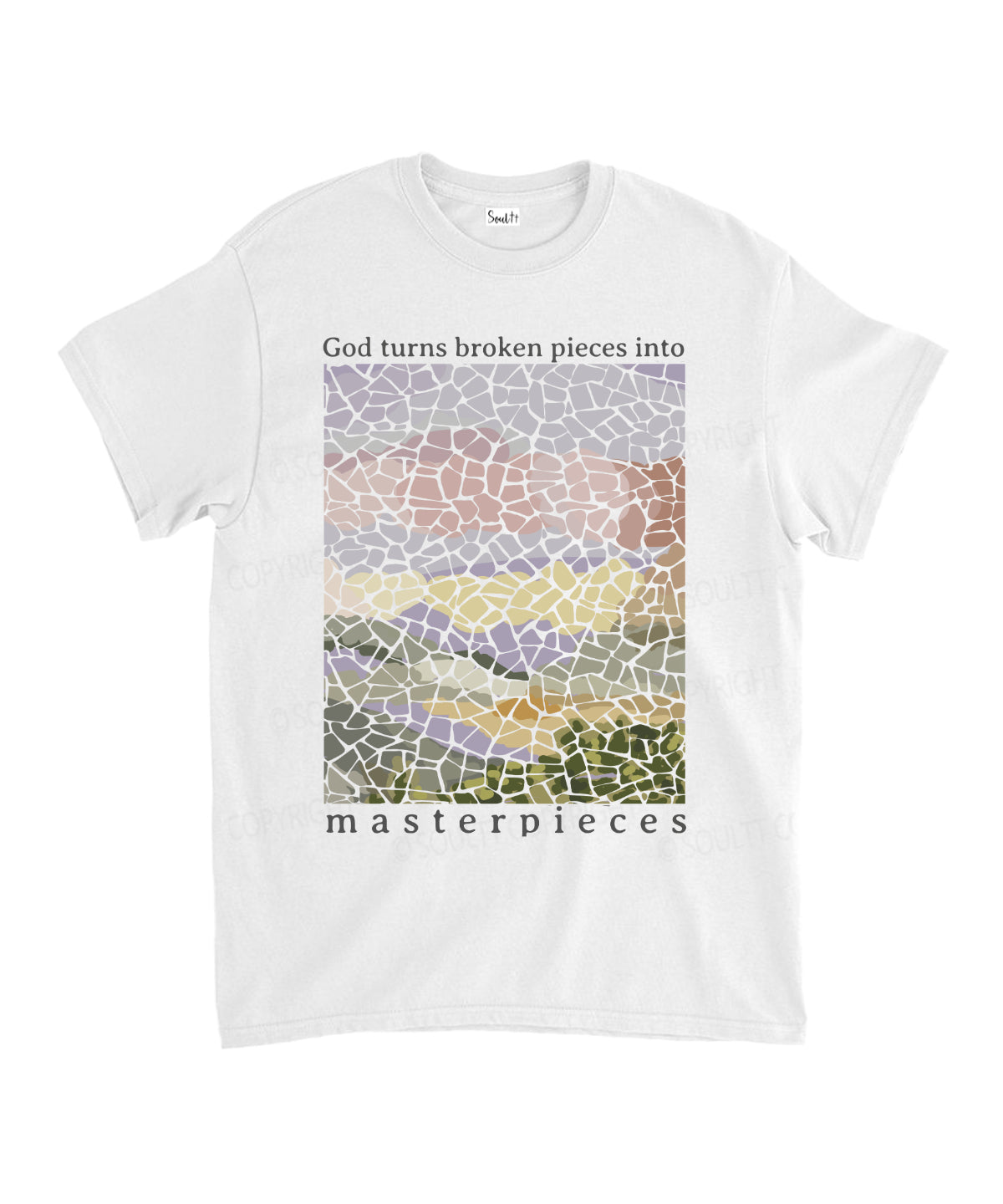God Turns Broken Pieces Masterpieces Unisex Cotton Christian T-Shirt Hoodie, Sweatshirt | CiraTrend.com (Image 2)