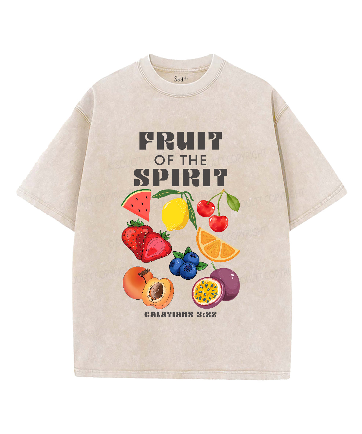 Fruit Of The Spirit Unisex Washed Christian T-shirt Style015 Hoodie, Sweatshirt | CiraTrend.com (Image 4)