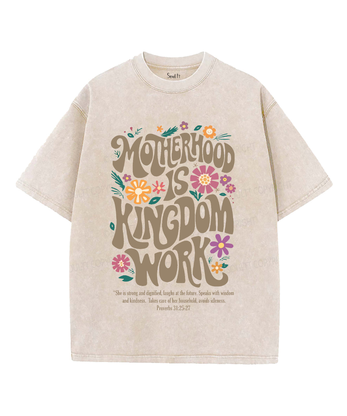 Motherhood Is Kingdom Work Unisex Washed Christian T-shirt Style003 Hoodie, Sweatshirt | CiraTrend.com (Image 5)
