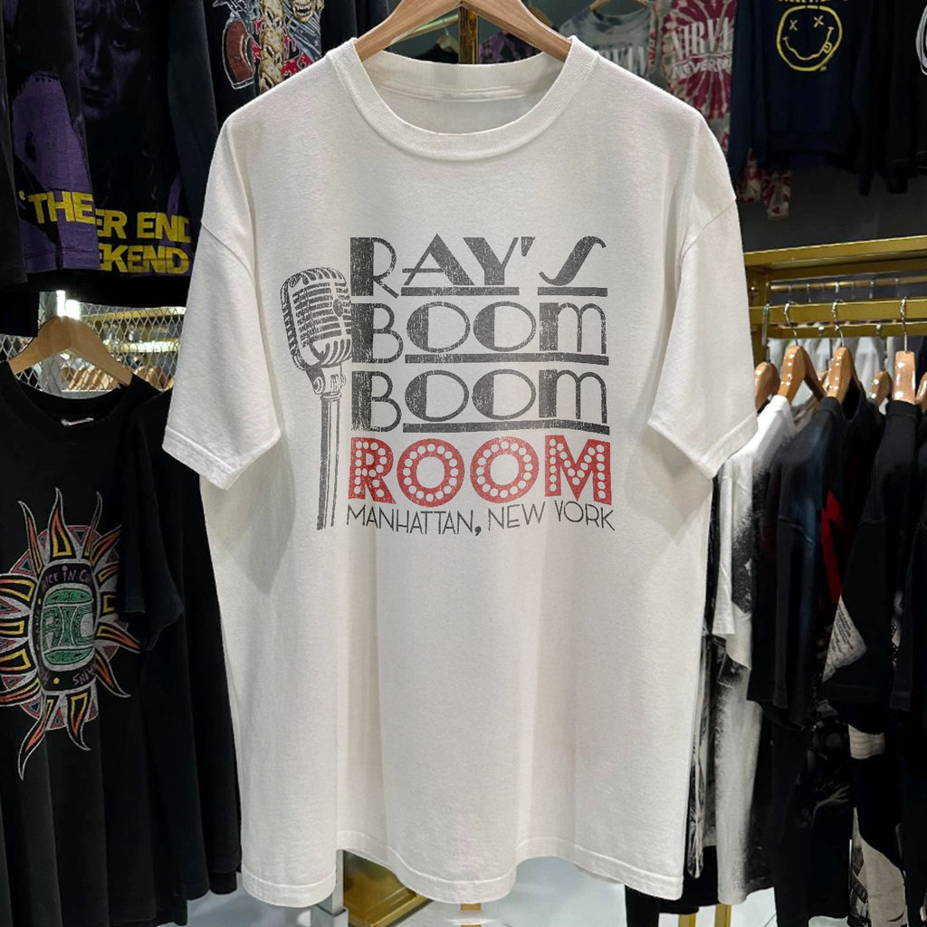 90s BOOM BOOM ROOM, NY RARE WASHED WHITE T-SHIRT