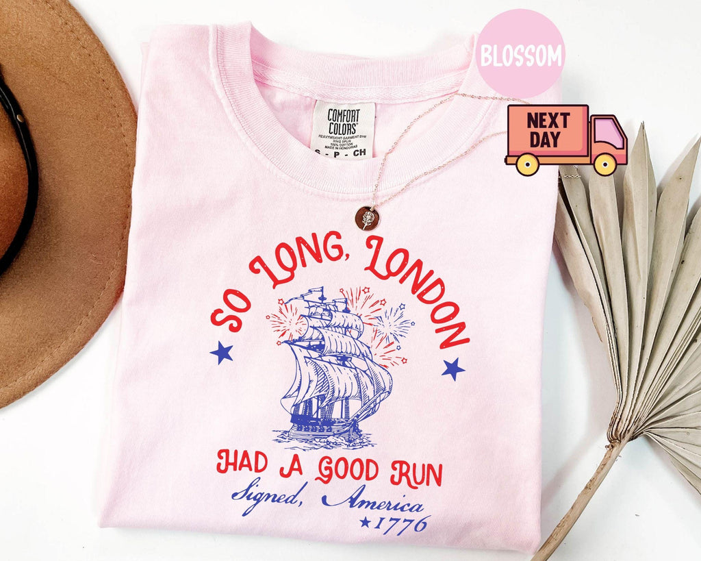 Comfort Colors Long London Good Run 4th July Patriotic Fourth July Tee July 4th (4)