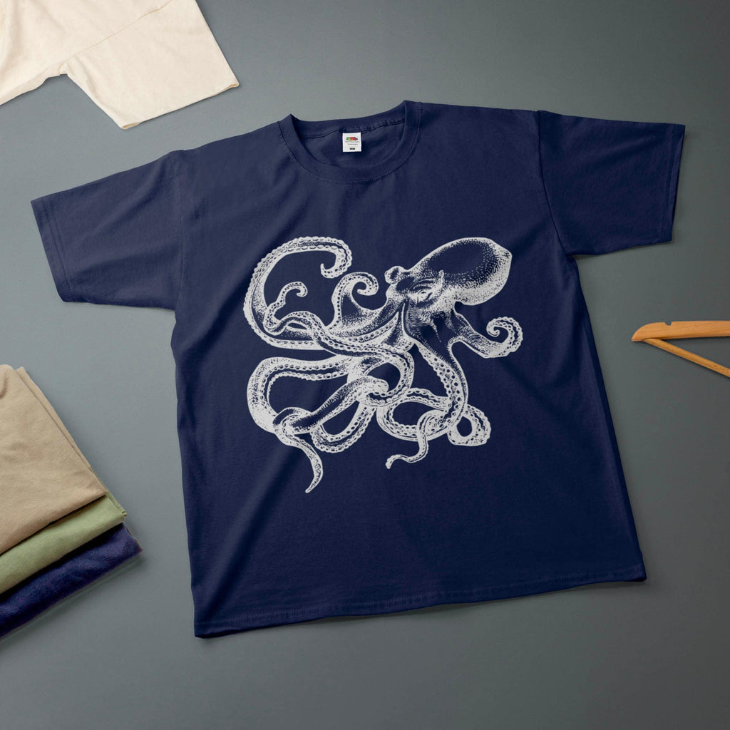 Octopus Ink Drawing Kraken Various Sizes Colours Tee Unisex T-shirt, Sweatshirt, Hoodie (4)
