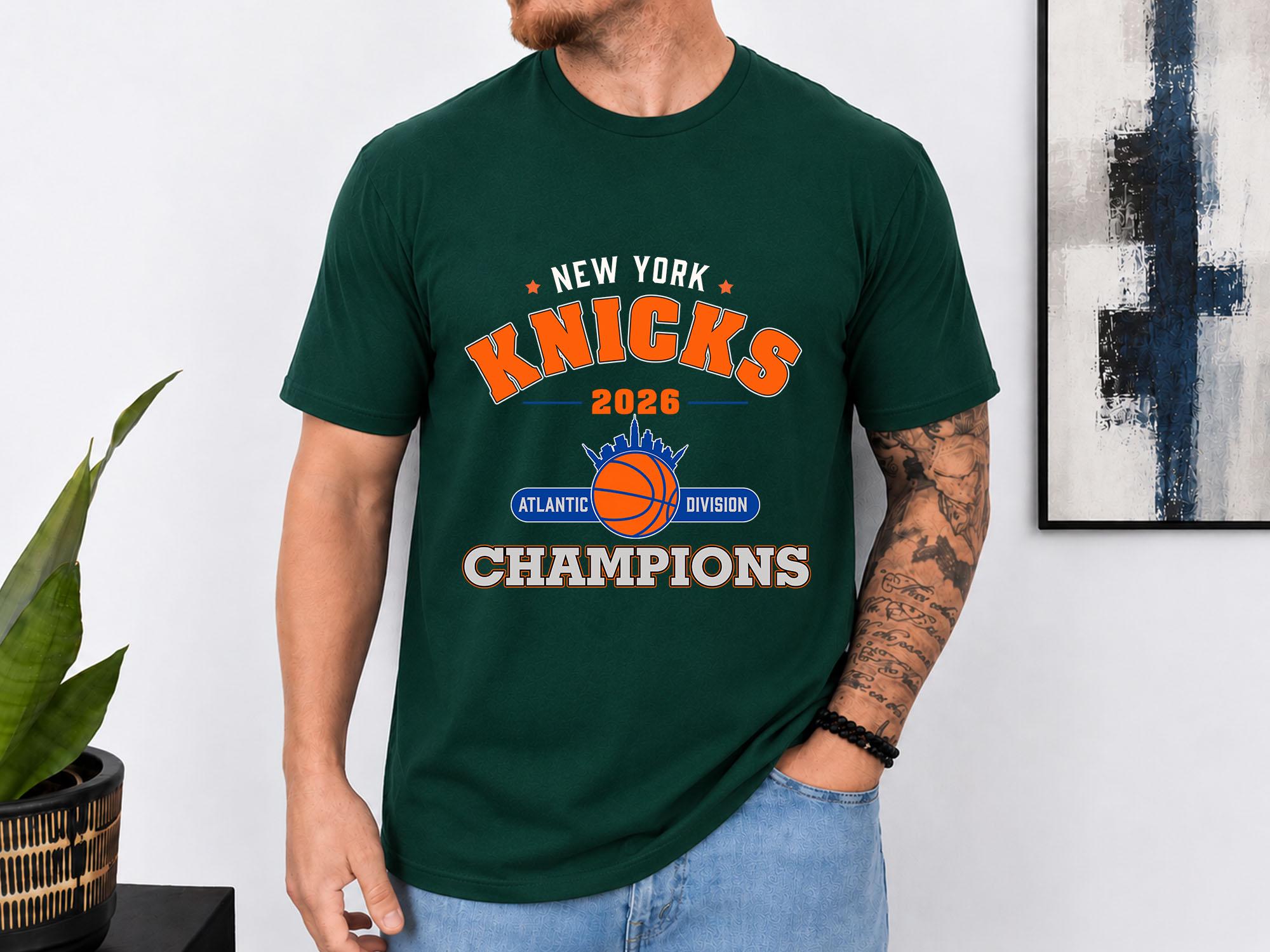 York Knicks 2026 Atlantic Division Champions Knicks Basketball Fan Tee Nyc Playoff Champions Knicks Fans (4)