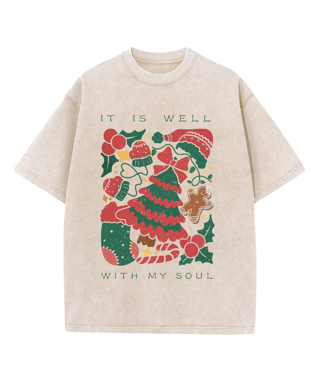 It Is Well With My Soul Washed Christian T-shirt Style021 Hoodie, Sweatshirt | CiraTrend.com (Image 1)