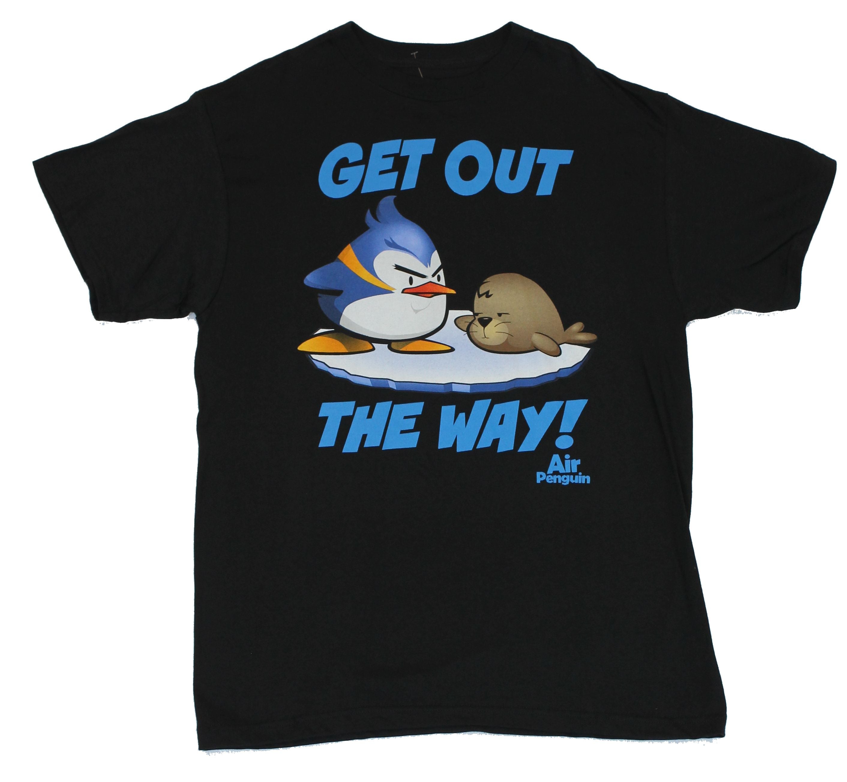 Air Penguin Mens T-Shirt  - Get Out of the Way Penguin with Seal Graphic on Hoodie, Sweatshirt | CiraTrend.com