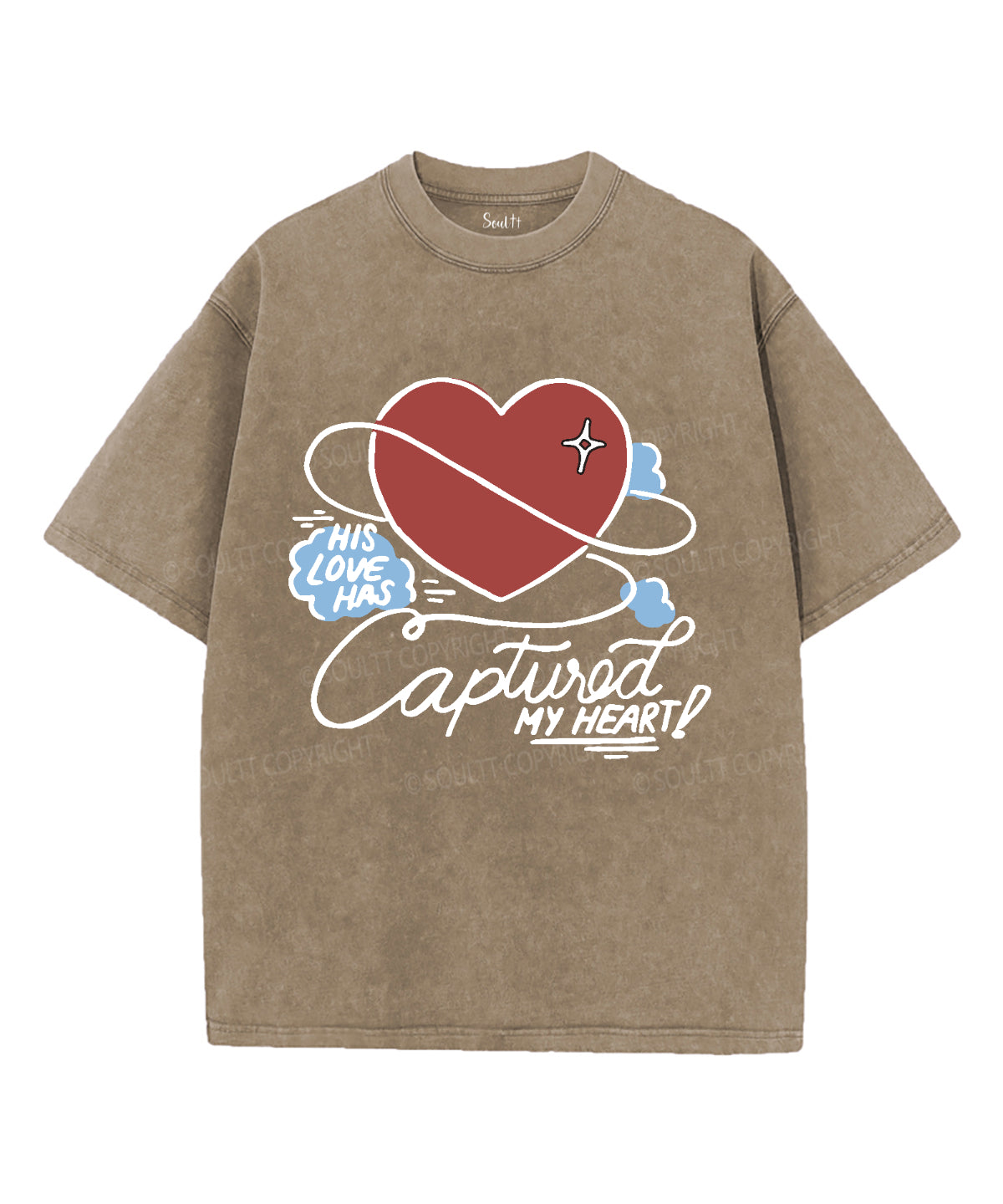 His Love Has Captured My Heart Washed Christian T-shirt Hoodie, Sweatshirt | CiraTrend.com (Image 5)