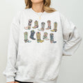 Colorful Cowboy Boots, Western, Cowgirl, Country Sweatshirt