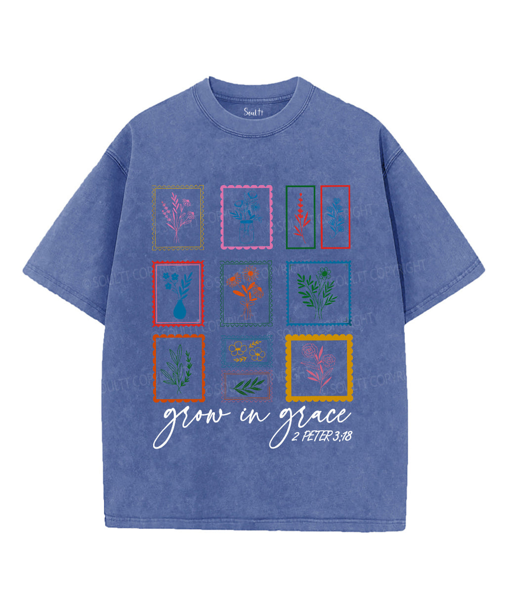 Grow Grace Washed Christian Style004 T-Shirts, Hoodie, Sweatshirt