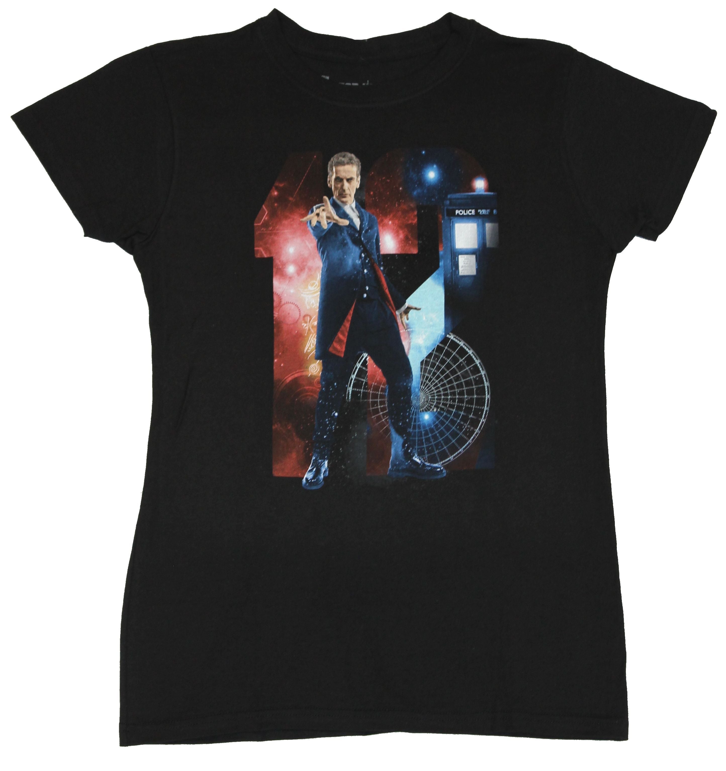 Doctor Who Girls Juniors T-Shirt - 12 Doctor full Color Collage 12 Hoodie, Sweatshirt | CiraTrend.com
