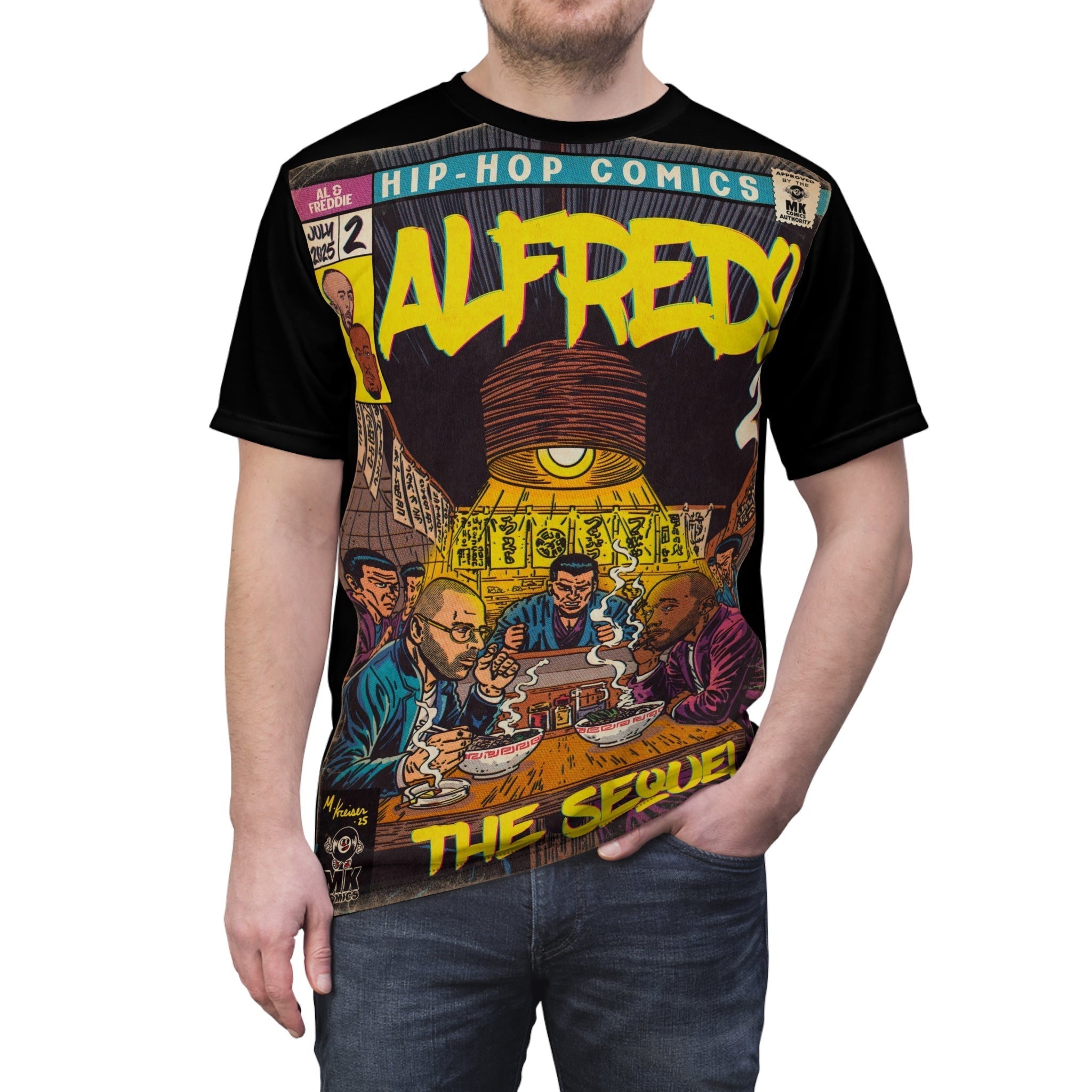 Alfredo 2 - Unisex Cut & Sew Tee (AOP) Hoodie, Sweatshirt | CiraTrend.com (Image 3)