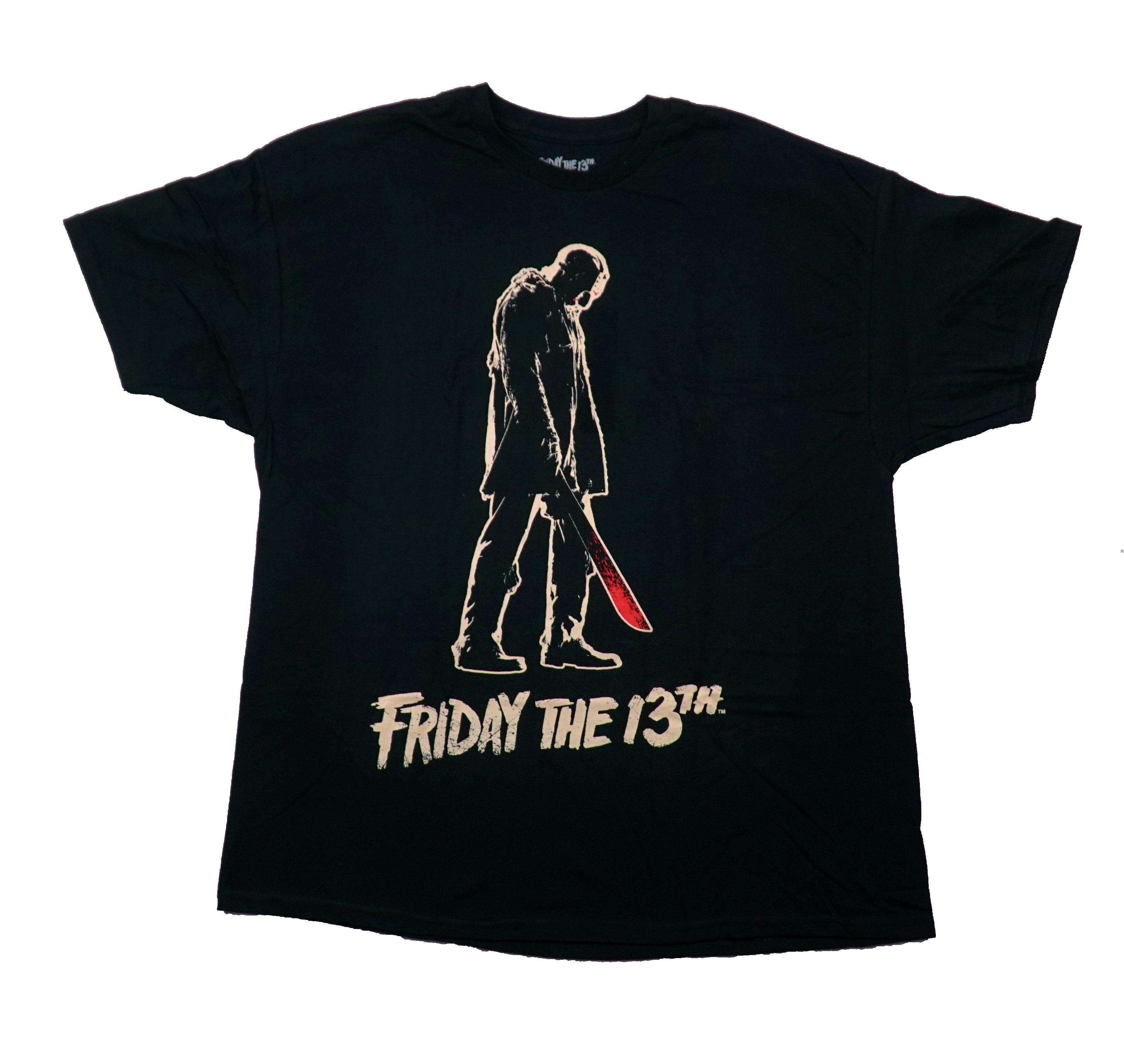 Friday the 13th Mens T-Shirt - Jason Looking Down Bloody Knife over Name Hoodie, Sweatshirt | CiraTrend.com