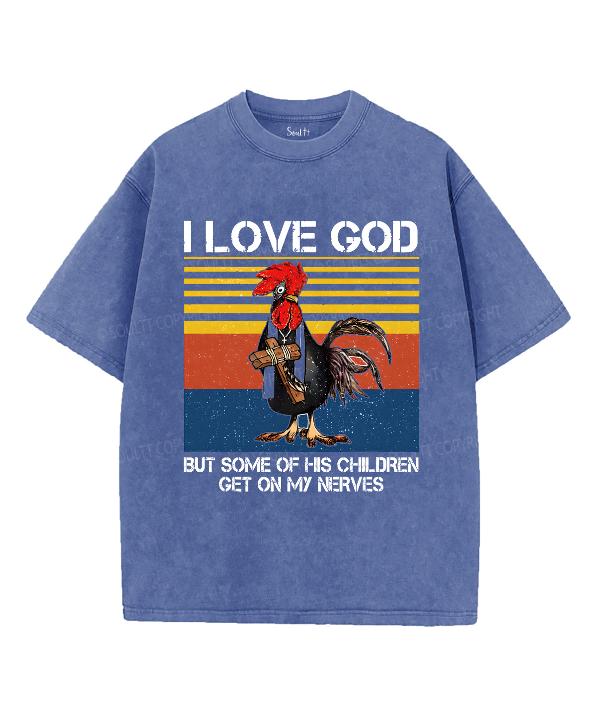 I Love God Unisex Washed Christian T-shirt Hoodie, Sweatshirt | CiraTrend.com (Image 3)