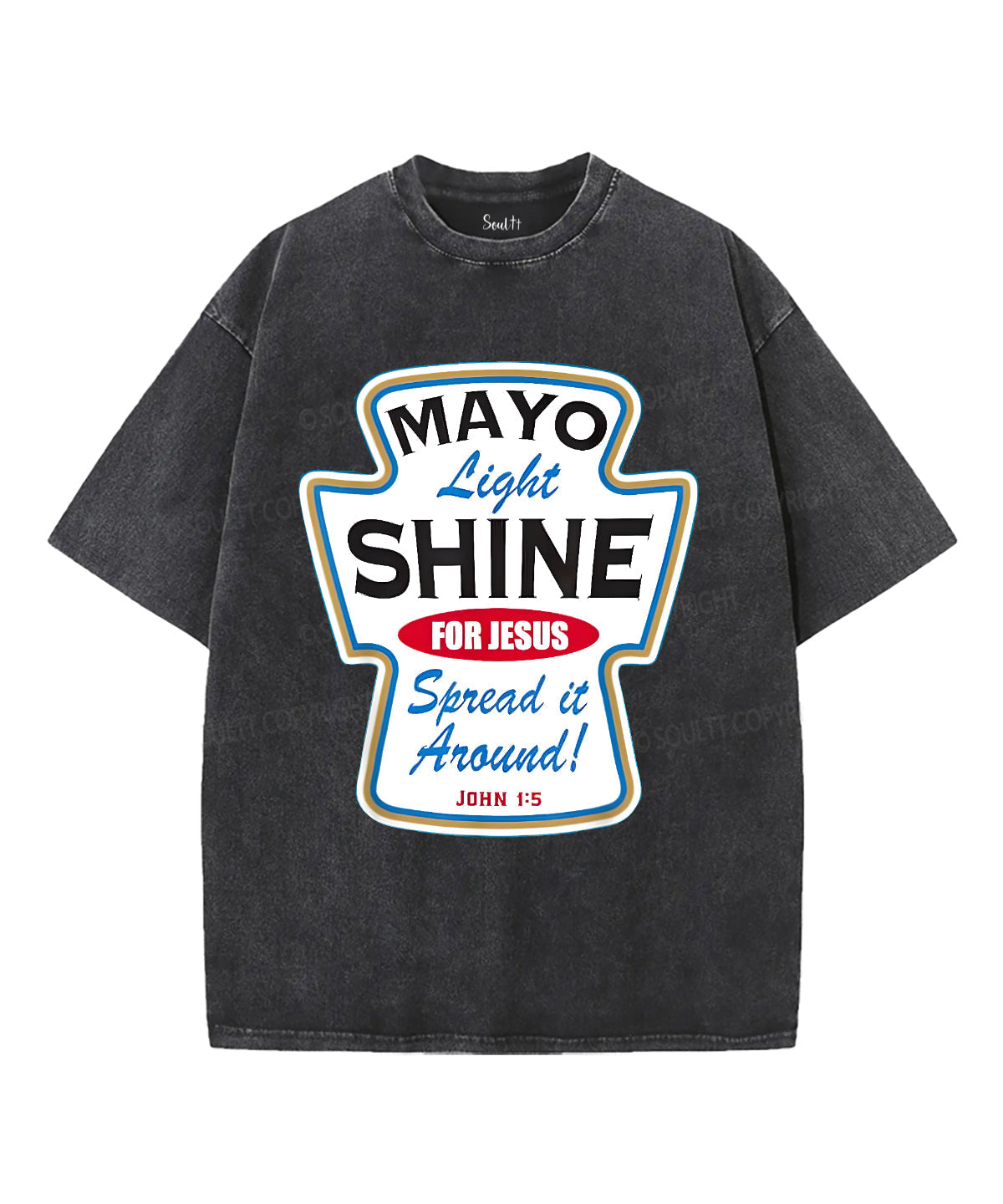 Mayo Shine Fox Jesus Unisex Washed Christian T-shirt Hoodie, Sweatshirt | CiraTrend.com (Image 3)
