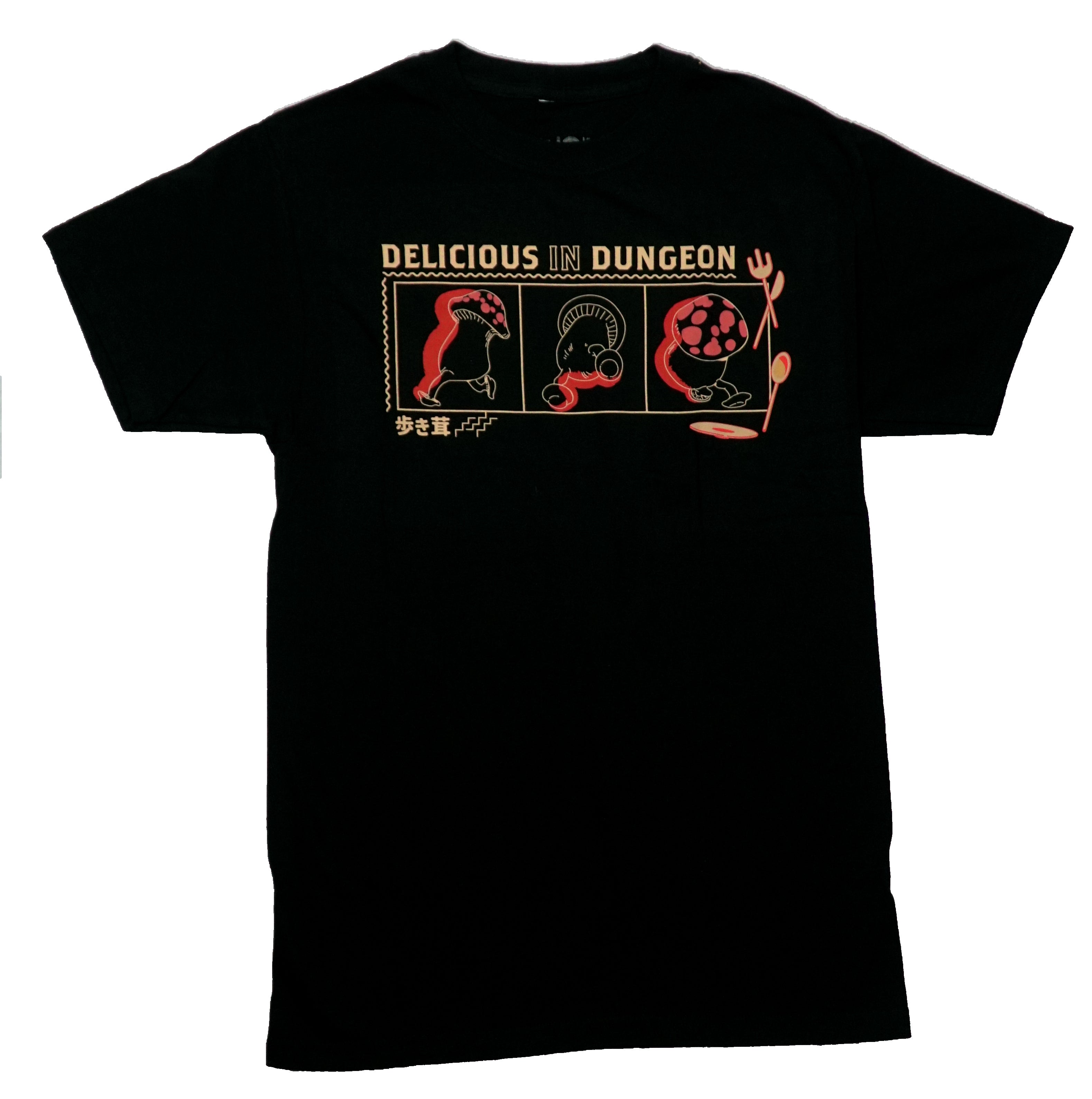 Delicious In Dungeon Mens T-Shirt - 3 Panel Walking Mushrooms Hoodie, Sweatshirt | CiraTrend.com