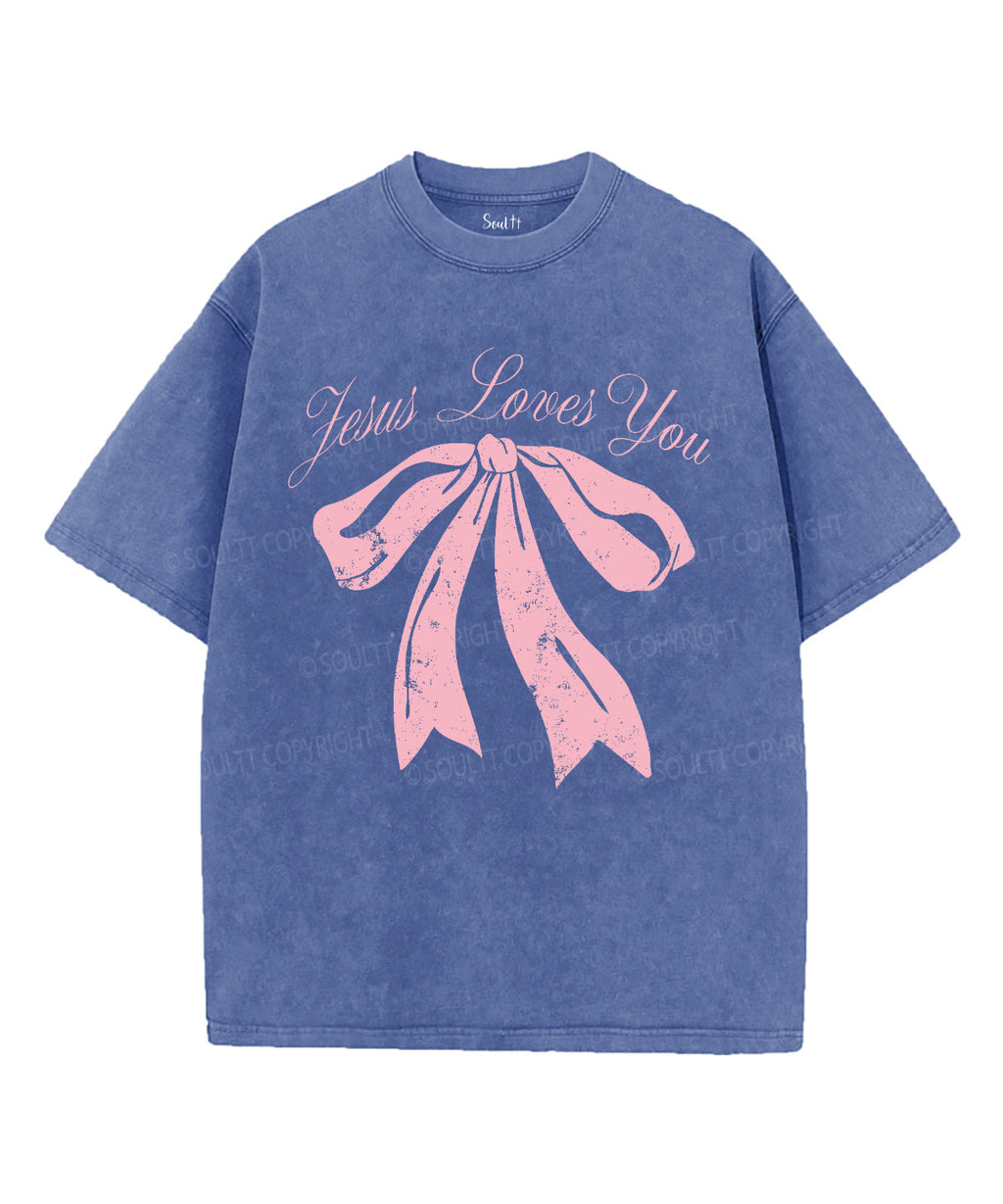 Jesus Love You Unisex Washed Christian T-shirt Hoodie, Sweatshirt | CiraTrend.com (Image 3)