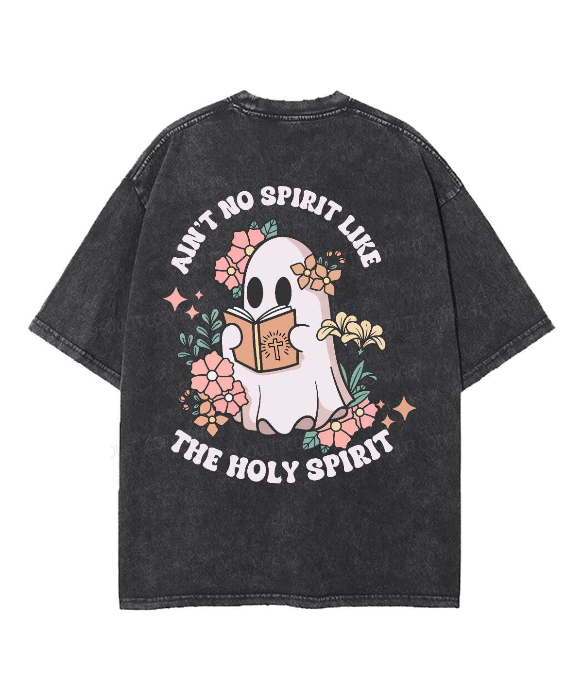 Ain't No Spirit Like The Holy Spirit Double Sided Unisex Washed Christian T-shirt Hoodie, Sweatshirt (Image 3)