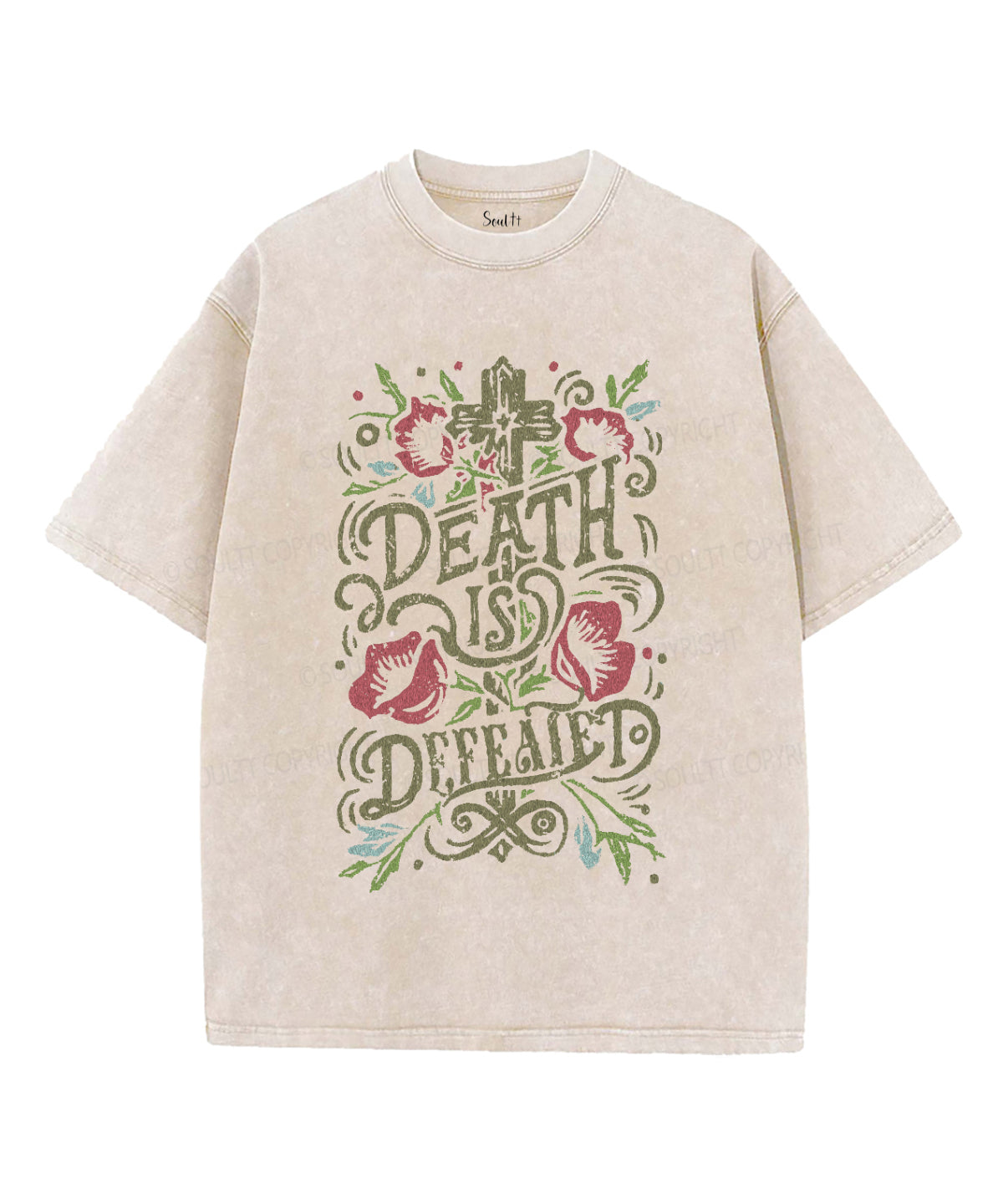 Death Is Defeated Washed Christian T-Shirts, Hoodie, Sweatshirt