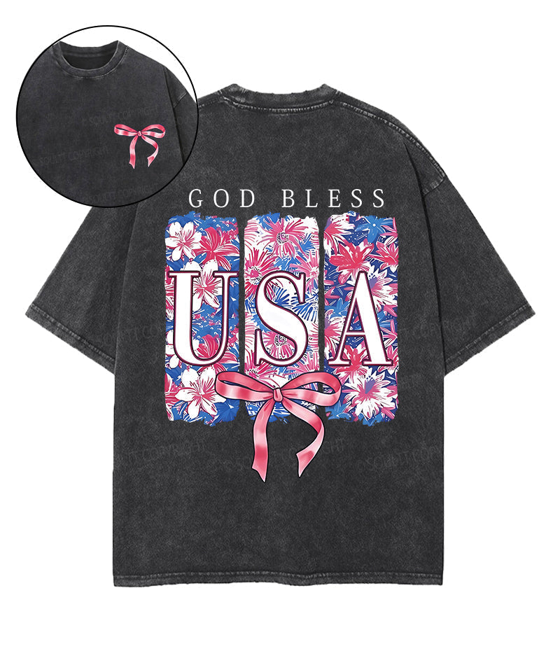 God Bless USA Double Sided Washed Christian Style001 T-Shirts, Hoodie, Sweatshirt