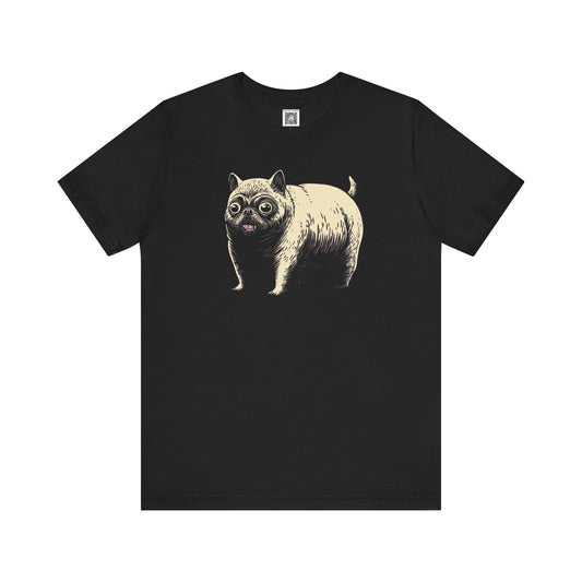 Whimsical Pug Graphic Tee Style002