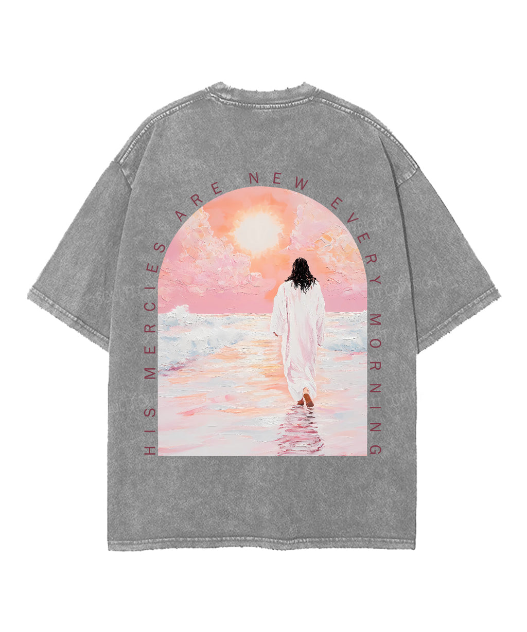 His Mercies Are New Double Sided Unisex Washed Christian T-shirt Style001 Hoodie, Sweatshirt | CiraTrend.com (Image 5)