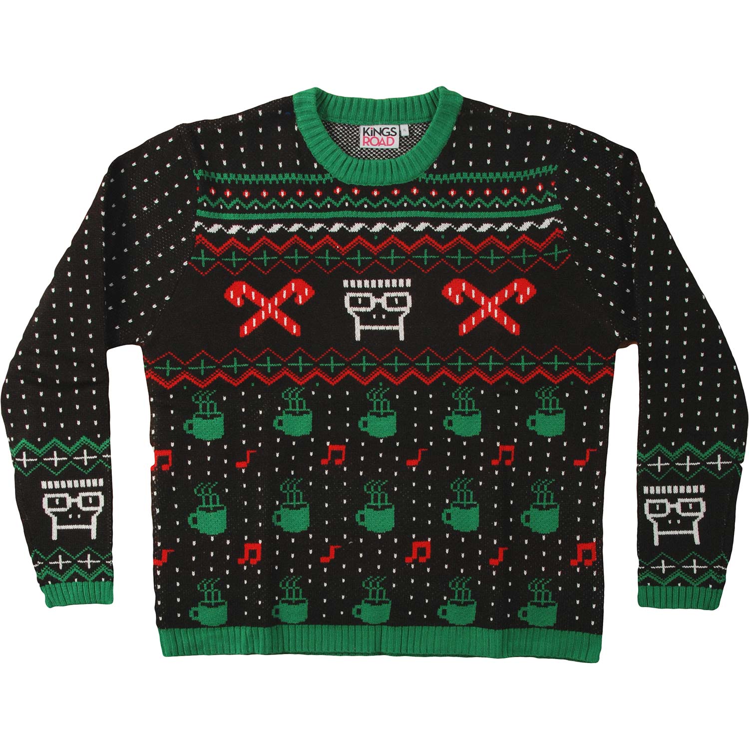Black Knit Holiday Sweater Sweatshirt T-Shirts, Hoodie | CiraTrend.com