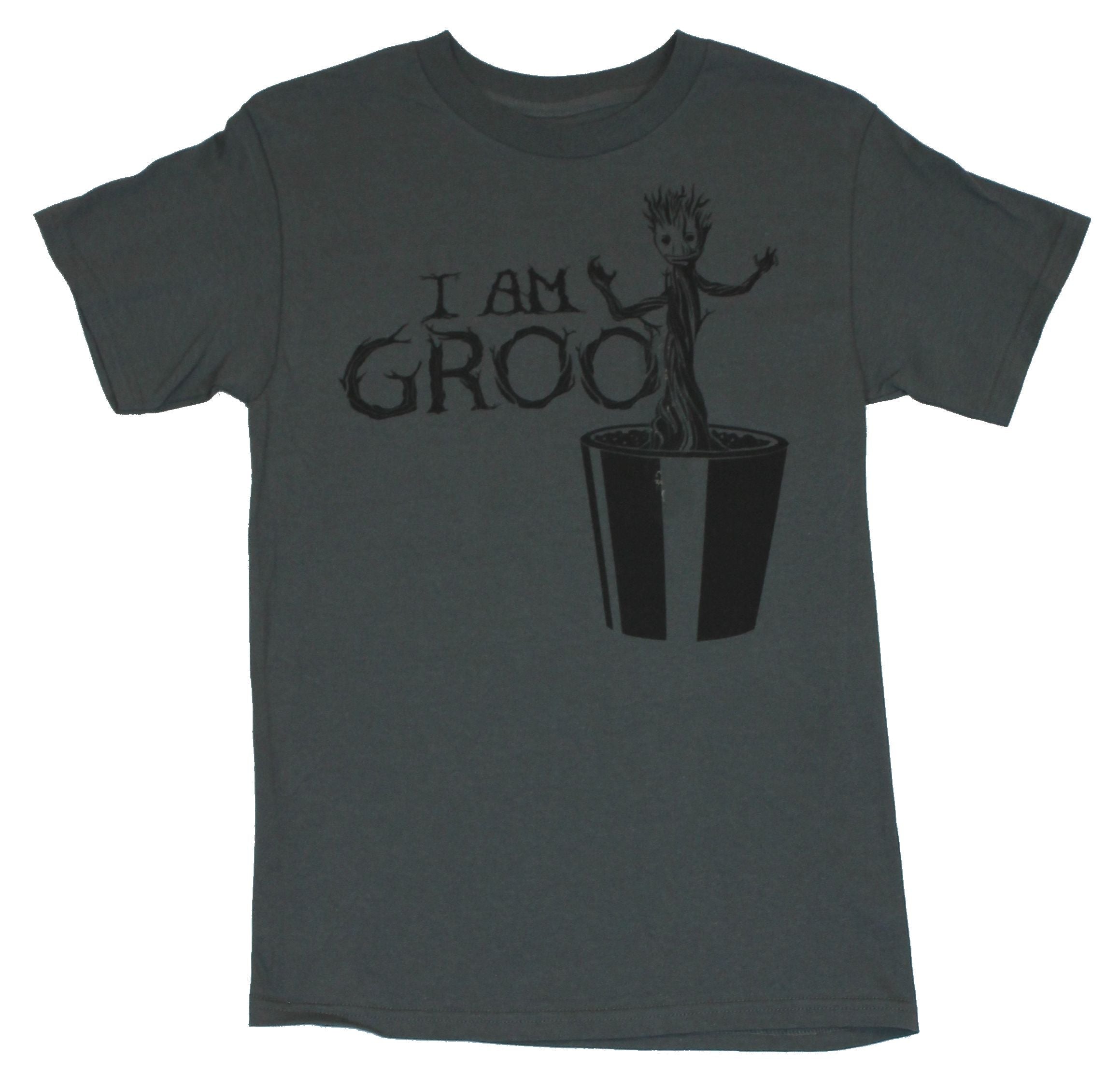 Guardians of the Galaxy Mens T-Shirt - "I AM GROOT!" Side Pot Drawing Image Hoodie, Sweatshirt | CiraTrend.com