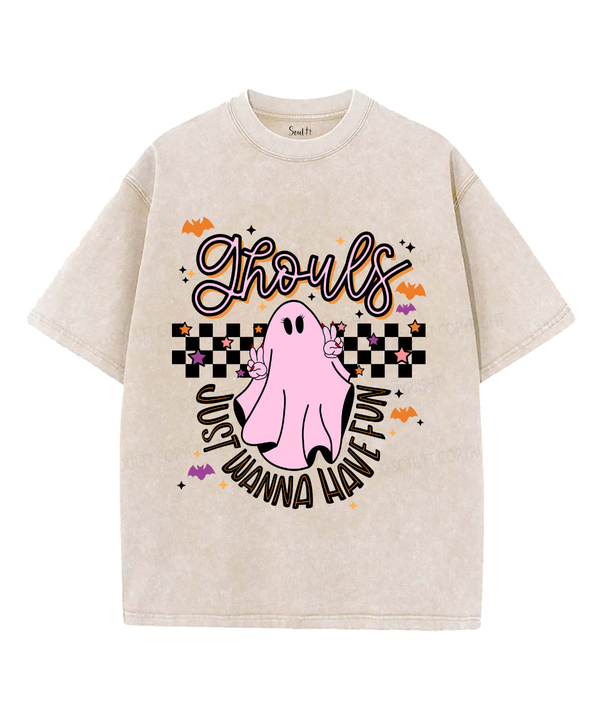 Ghouls Just Wanna Have Fun Unisex Washed Christian T-shirt Hoodie, Sweatshirt | CiraTrend.com (Image 1)