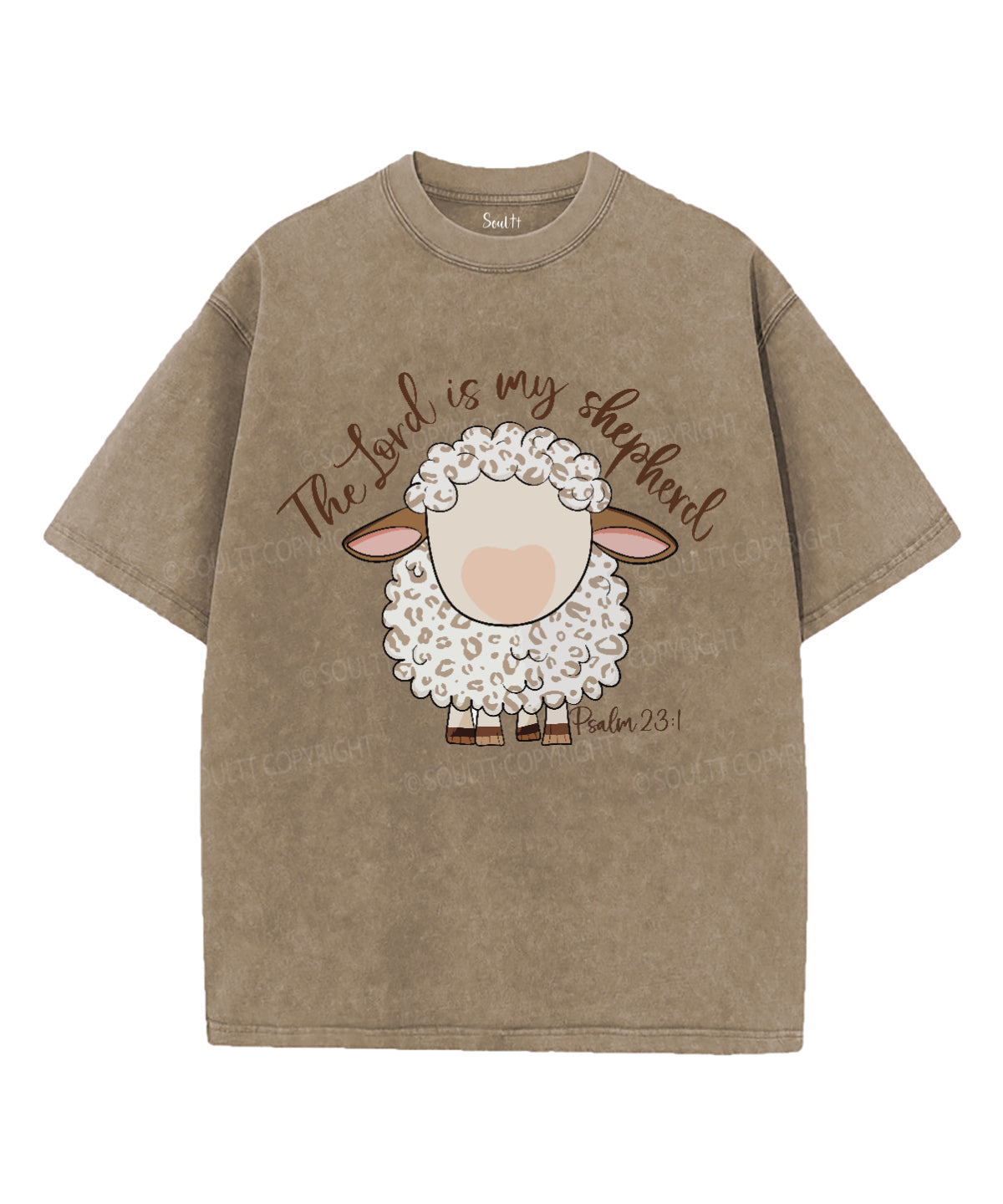The Lord Is My Shepherd Unisex Washed Christian T-shirt Hoodie, Sweatshirt | CiraTrend.com (Image 5)