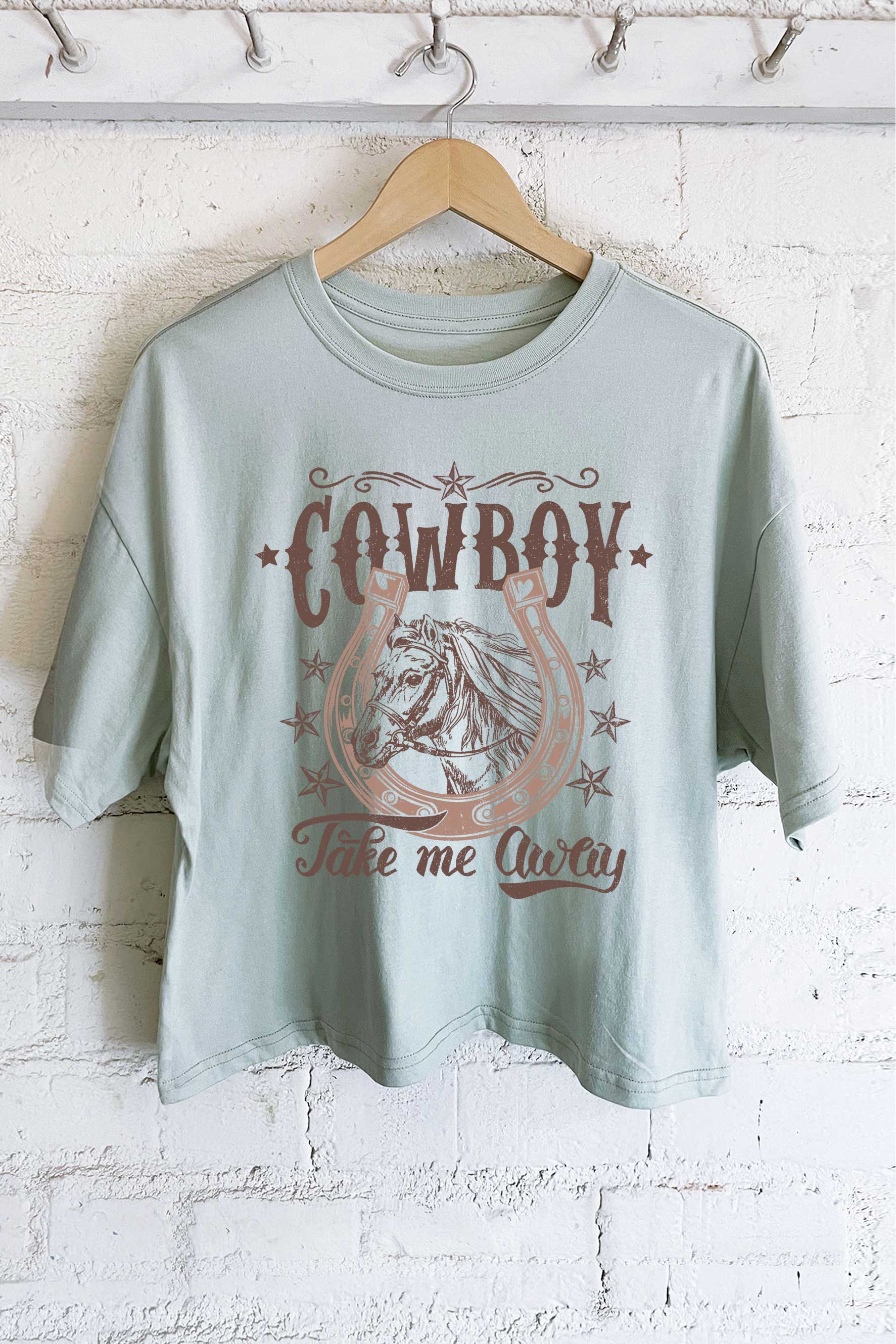 Cowboy Take Me Away Graphic Crop Top