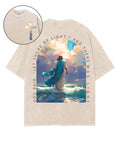 There Was Light Double Sided Double Sided Unisex Washed Christian T-shirt Hoodie, Sweatshirt | CiraTrend.com (Image 1)