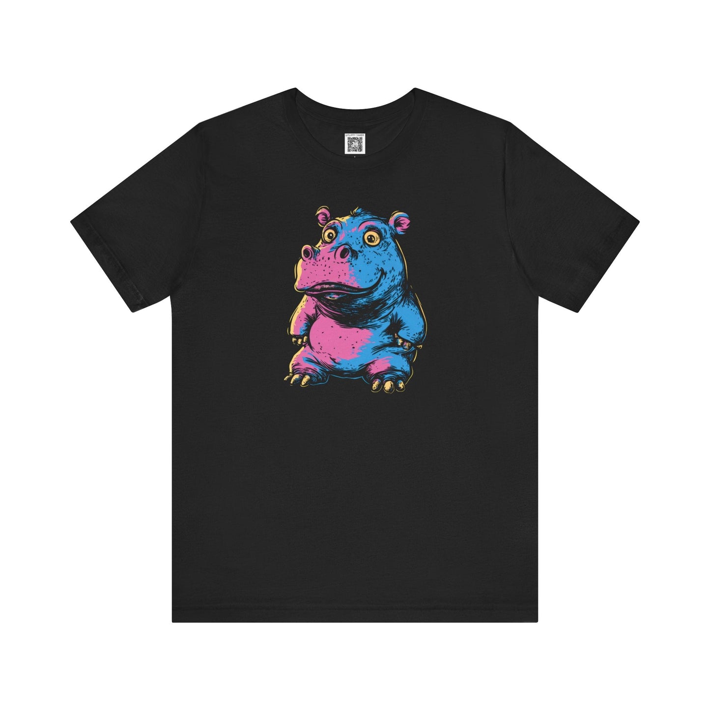 Colorful Hippo Graphic Tee Style002