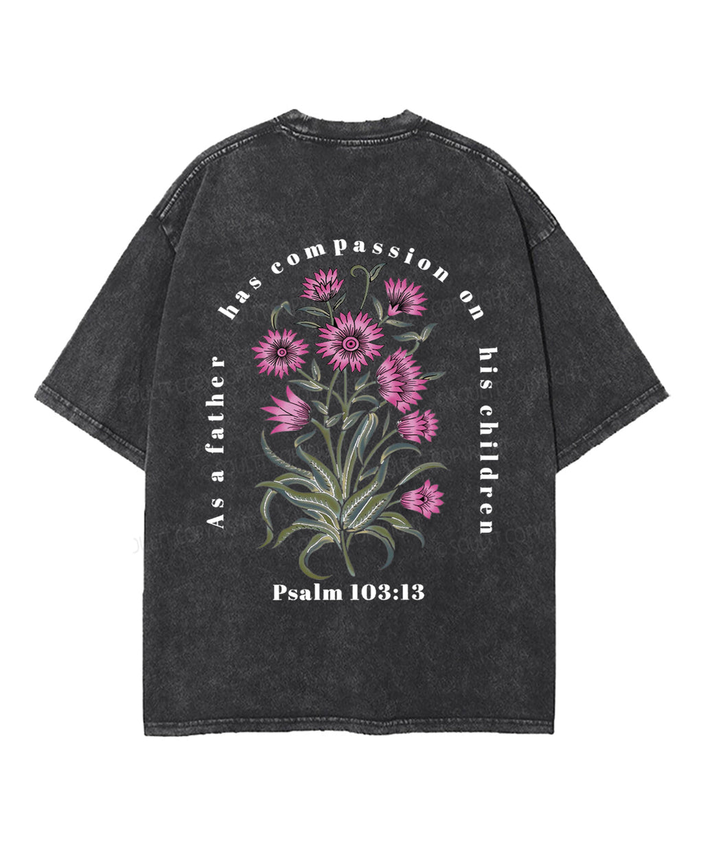 As a Father Has Compassion Double Sided Unisex Washed Christian T-shirt Hoodie, Sweatshirt | CiraTrend.com (Image 3)