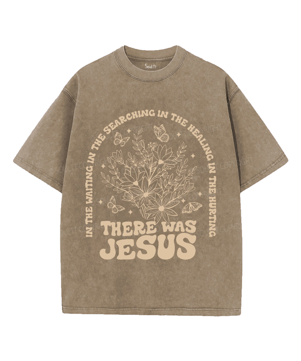 There Was Jesus Unisex Washed Christian T-shirt Hoodie, Sweatshirt | CiraTrend.com (Image 5)