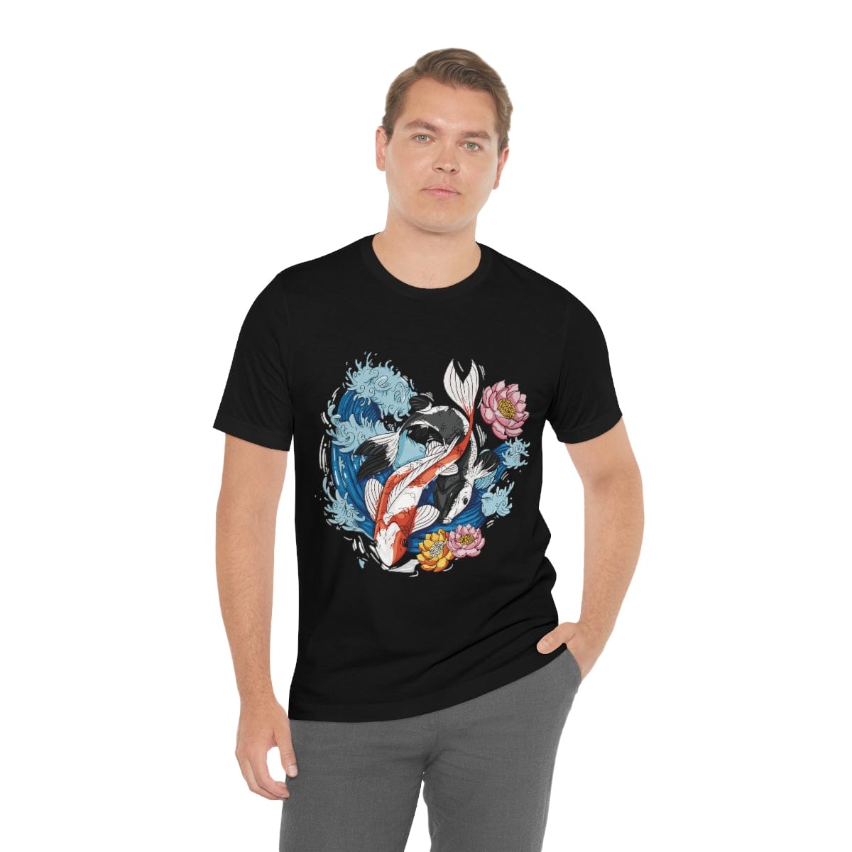 Dancing Koi Unisex Tee Hoodie, Sweatshirt | CiraTrend.com (Image 5)