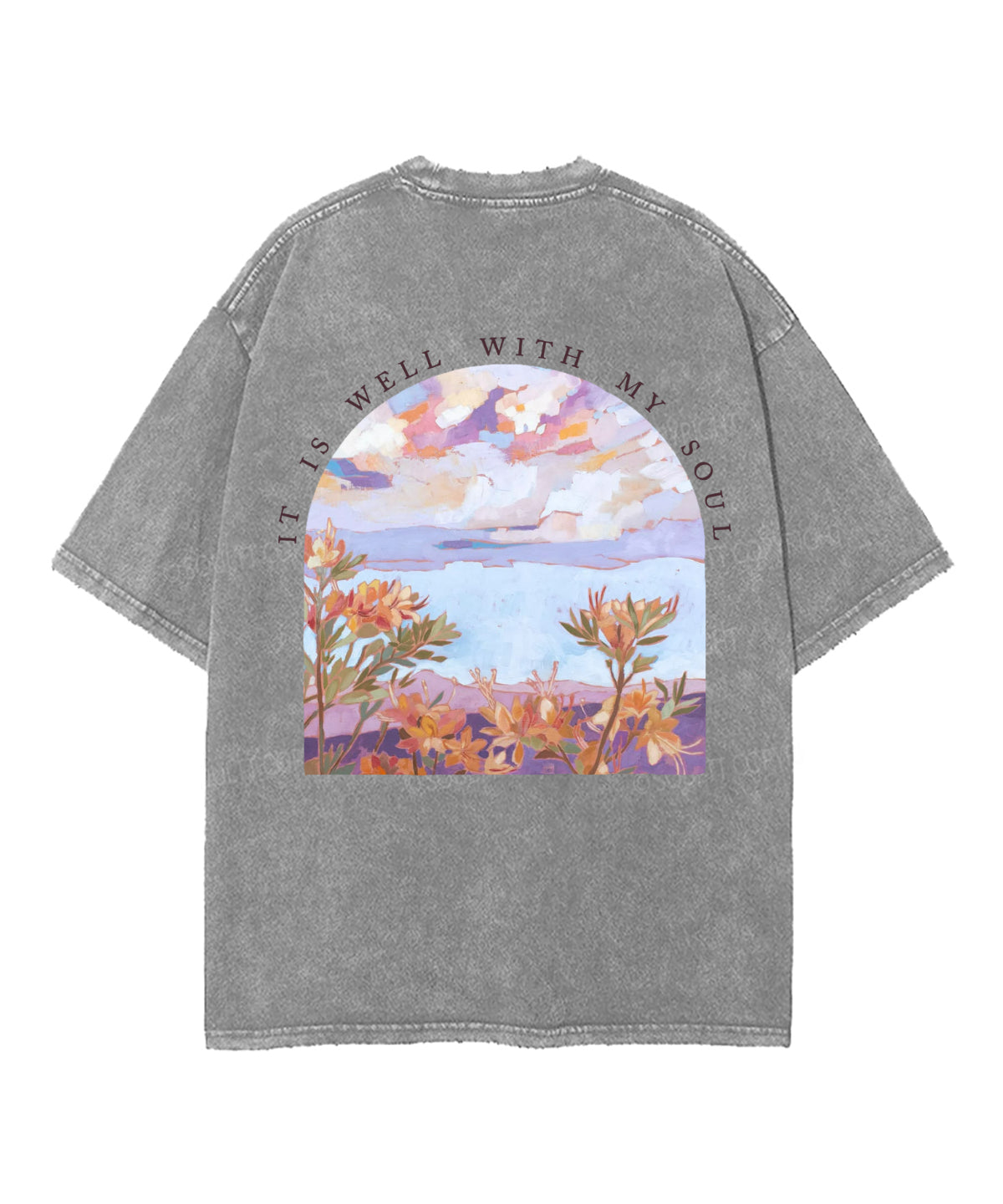 It Is Well With My Soul Double Sided Unisex Washed Christian T-shirt Style004 Hoodie, Sweatshirt | CiraTrend.com (Image 5)